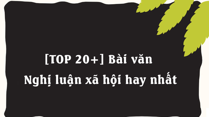 [TOP 20+] Bài văn Nghị luận xã hội hay nhất