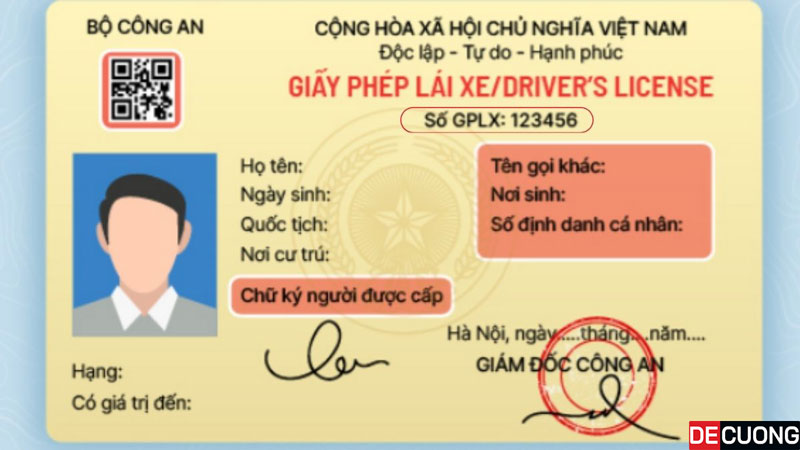 Các loại giấy phép lái xe và thời hạn sử dụng được quy định mới nhất