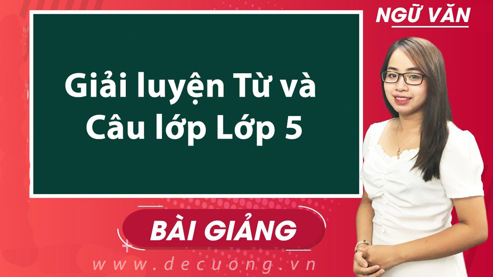 Giải luyện Từ và Câu lớp Lớp 5 chính xác nhất