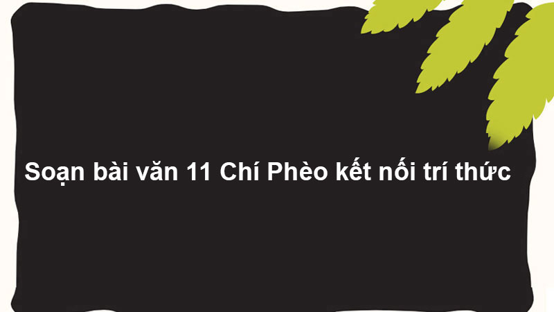 Soạn bài văn 11 Chí Phèo kết nối trí thức - Tác phẩm Văn học